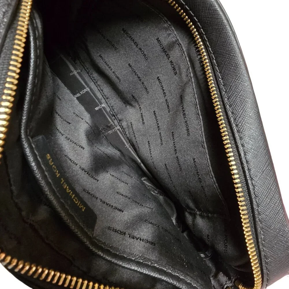Michael Kors Black Crossbody with Gold Hardware Like‎ New Condition